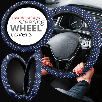 Flag USA Star Premium Car Steering Wheel Cover
