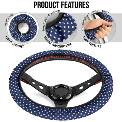 Flag USA Star Premium Car Steering Wheel Cover