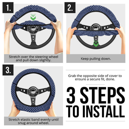 Flag USA Star Premium Car Steering Wheel Cover