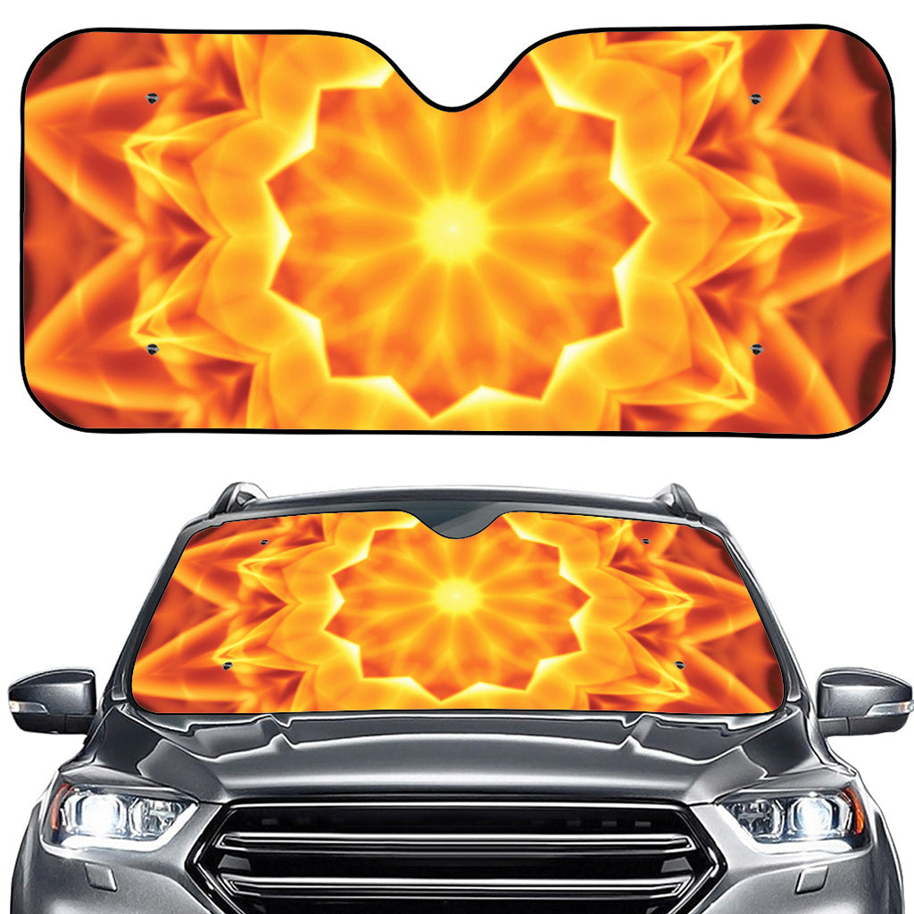 Flame Kaleidoscope Print Car Windshield Sun Shade