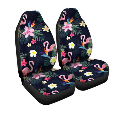 Flamingo Car Seat Covers Custom Beautiful Tropical Flamingo Car Accessories
