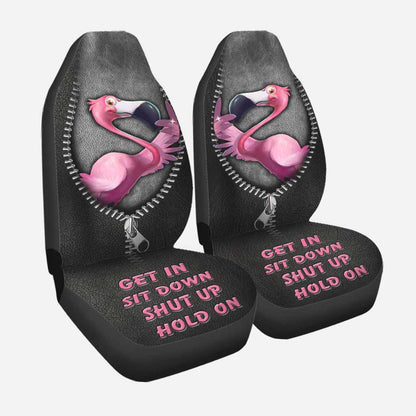 Flamingo Get In Sit Down Shut Up Hold On Car Seat Covers