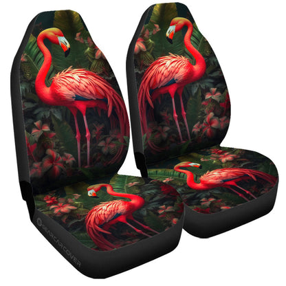 Flamingo Mixed Floral Car Seat Covers Custom Car Accessories