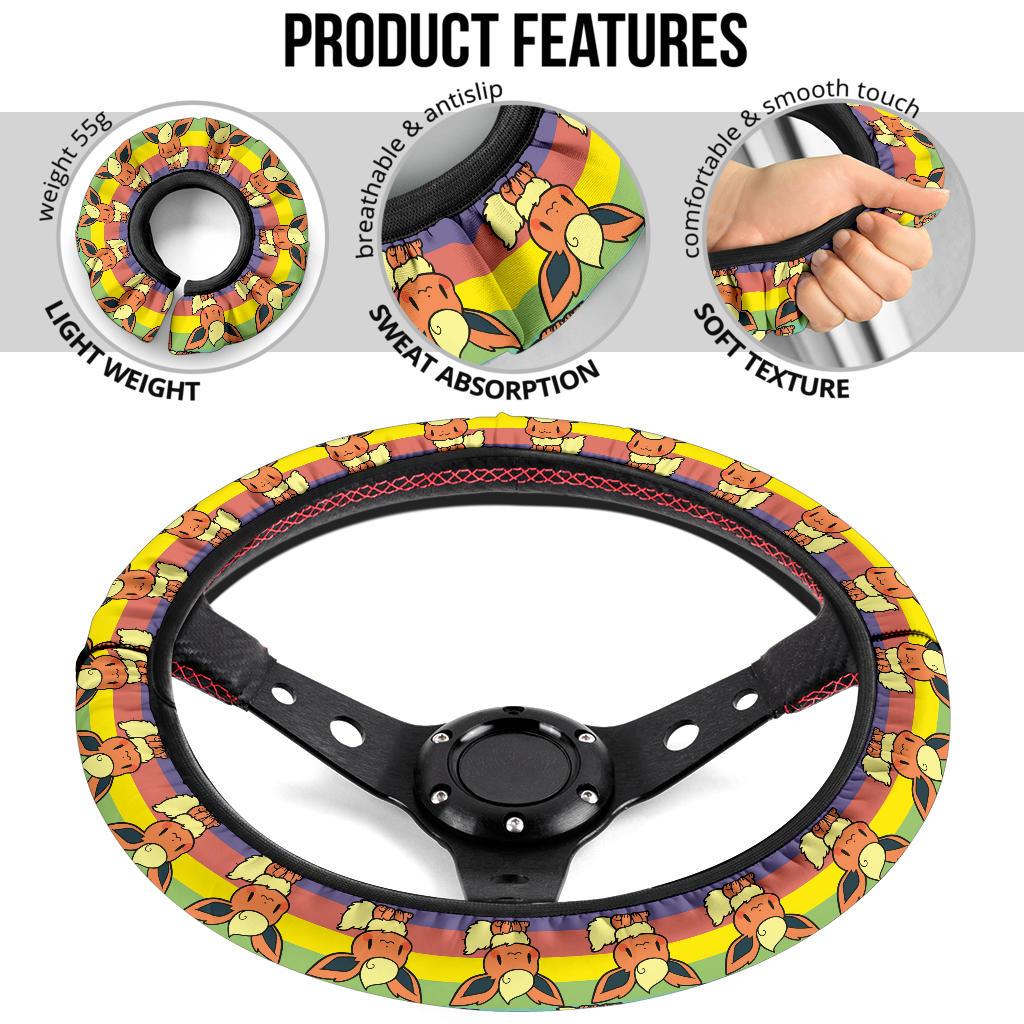 Flareon Anime Custom Car Steering Wheel Cover