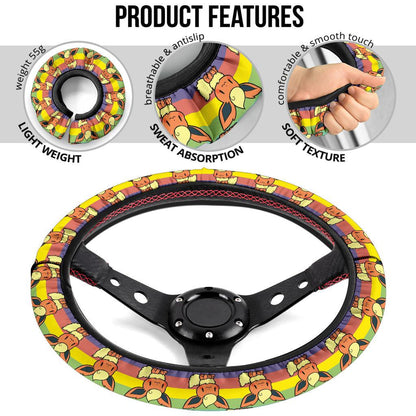 Flareon Anime Custom Car Steering Wheel Cover
