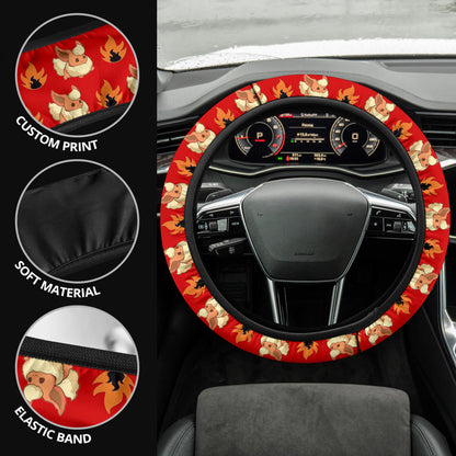 Flareon Eevee Evolution Car Steering Wheel Cover