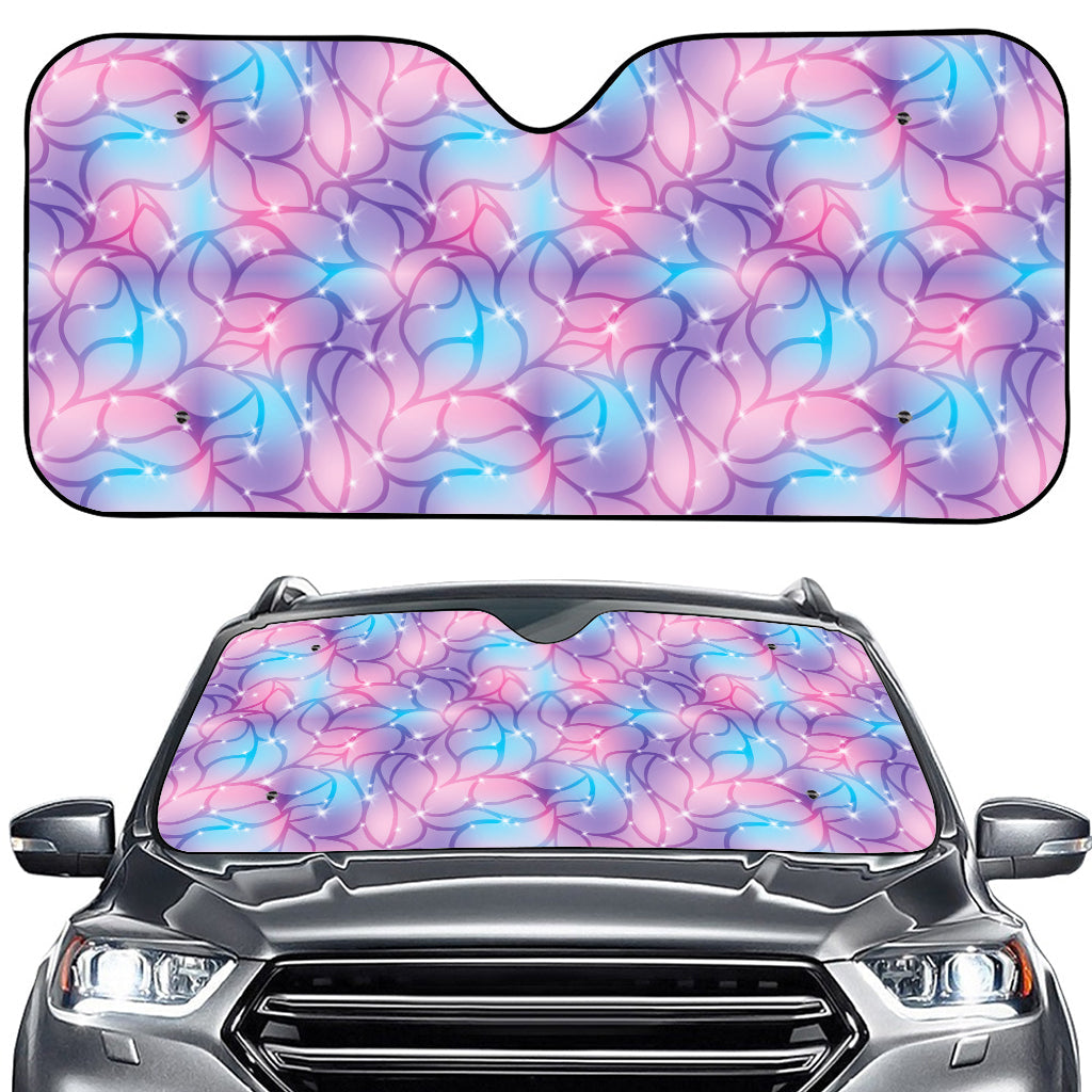 Floral Sparkle Print Car Windshield Sun Shade