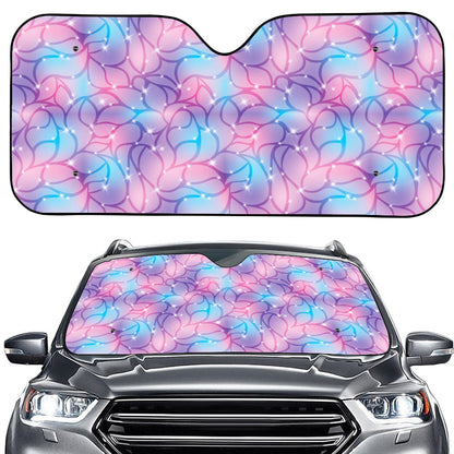Floral Sparkle Print Car Windshield Sun Shade