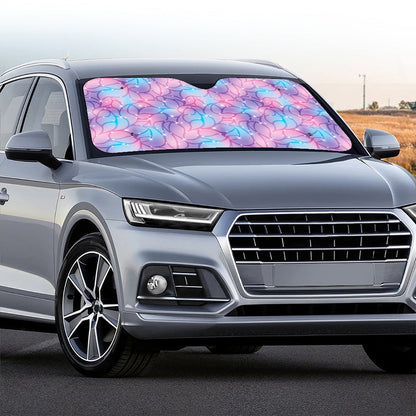 Floral Sparkle Print Car Windshield Sun Shade