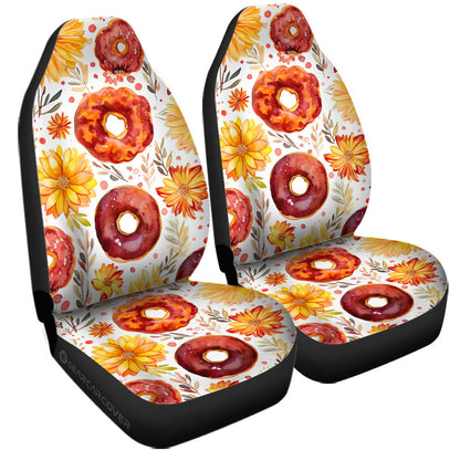 Flower Donuts Car Seat Covers Custom Girly Pattern Car Accessories