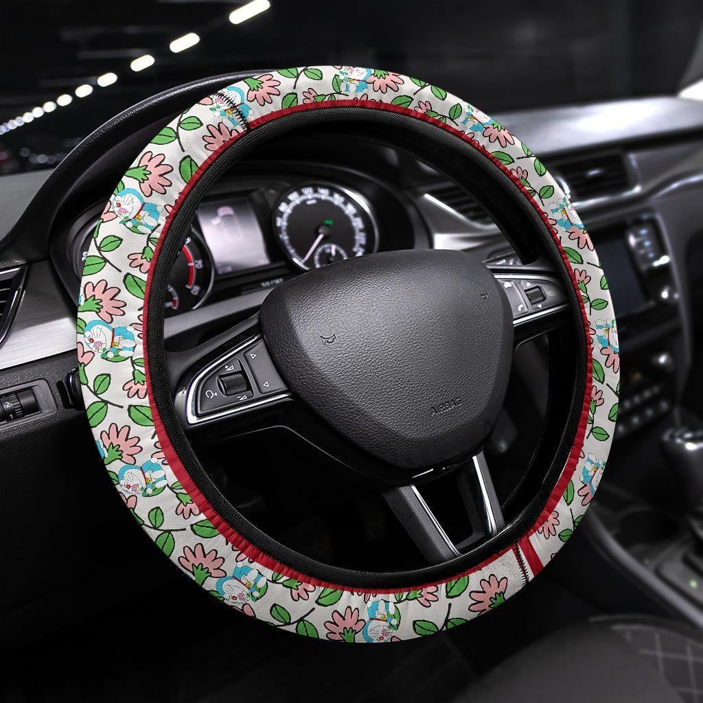 Flower Patterns Anime Steering Wheel Cover