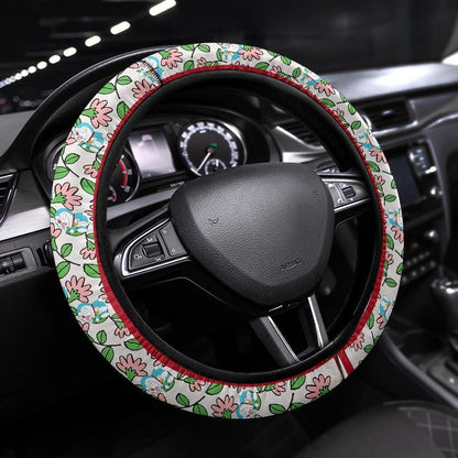 Flower Patterns Anime Steering Wheel Cover