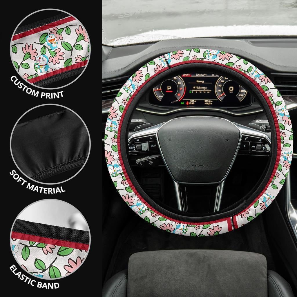 Flower Patterns Anime Steering Wheel Cover