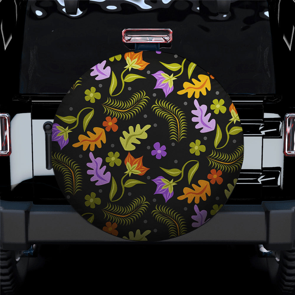 Flowers Spare Tire Cover