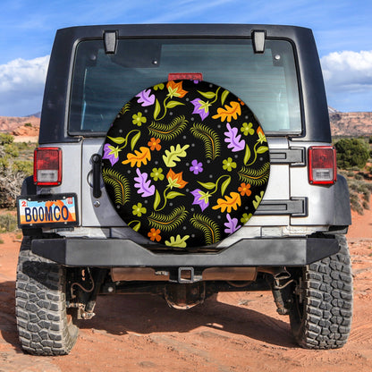 Flowers Spare Tire Cover