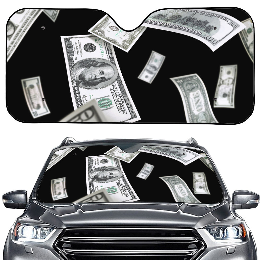 Flying USD Print Car Windshield Sun Shade