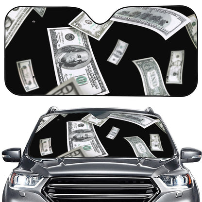 Flying USD Print Car Windshield Sun Shade