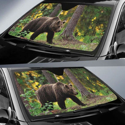 Forest Brown Bear Auto Sun Shades 918b Universal Fit