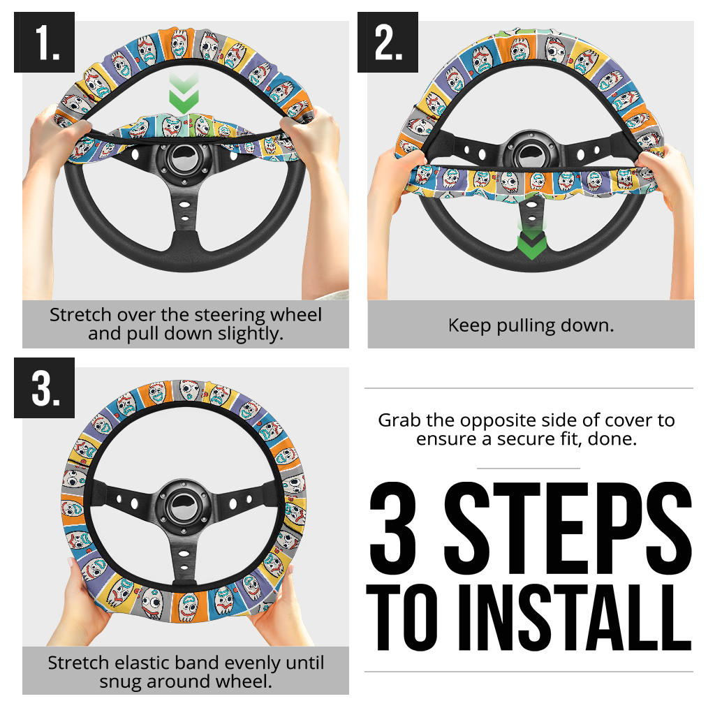 Forky Toy Story Premium Car Steering Wheel Cover