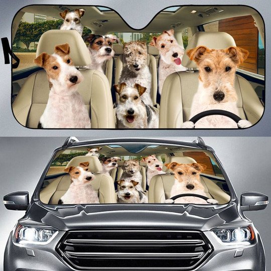 Fox Terrier All Over Printed 3D Sun Shade