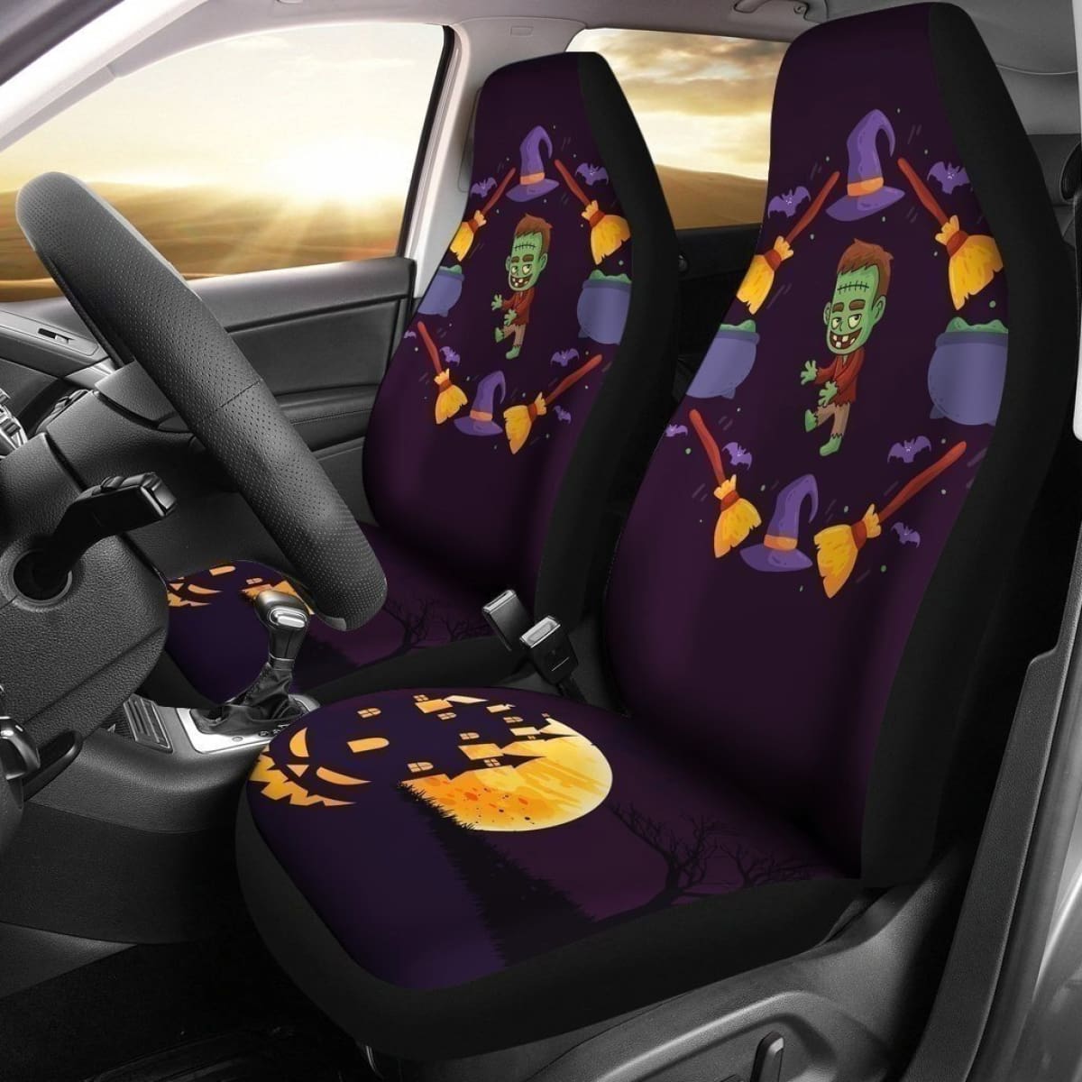Frankenstein Halloween Car Seat Covers Universal Fit 194801