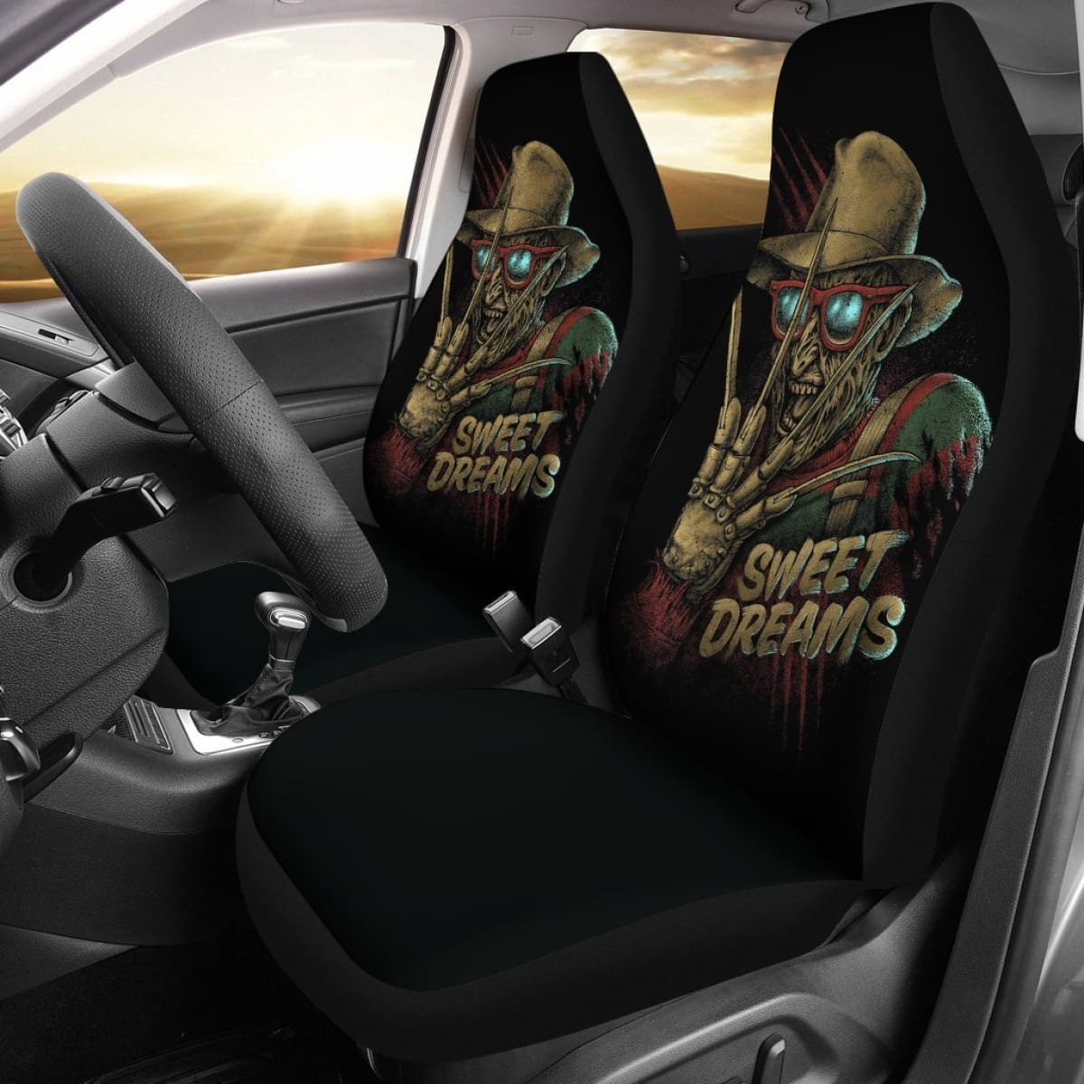 Freddy Krueger Art A Nightmare on Elm Street Car Seat Covers Universal Fit 103530