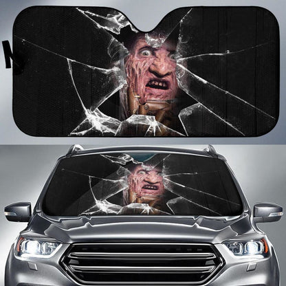 Freddy Krueger Car Auto Sun Shade Horror Windshield Broken Universal Fit 174503