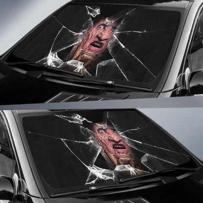Freddy Krueger Car Auto Sun Shade Horror Windshield Broken Universal Fit 174503