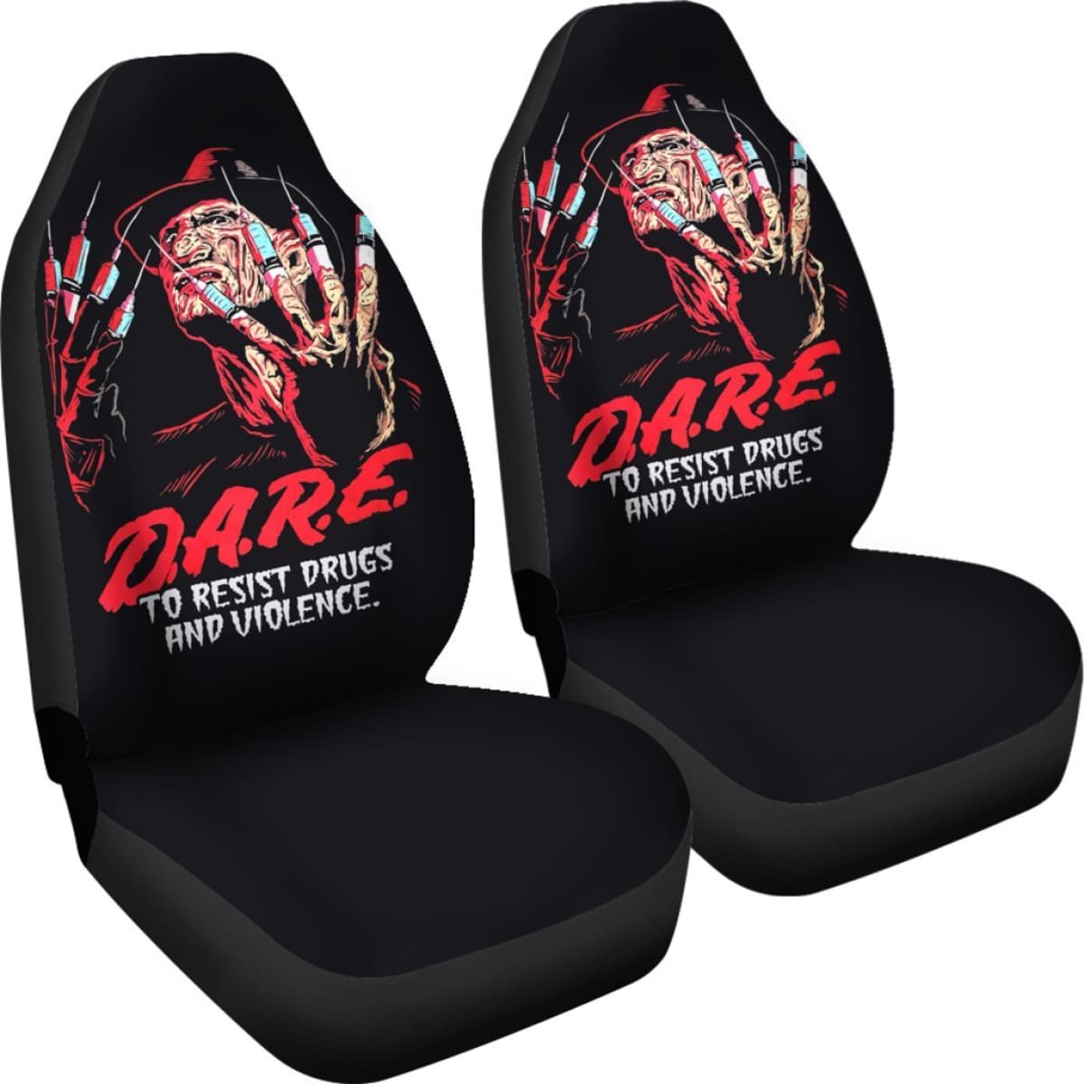 Freddy Krueger Dare To Resist Drug And Violence Car Seat Covers Universal Fit 103530