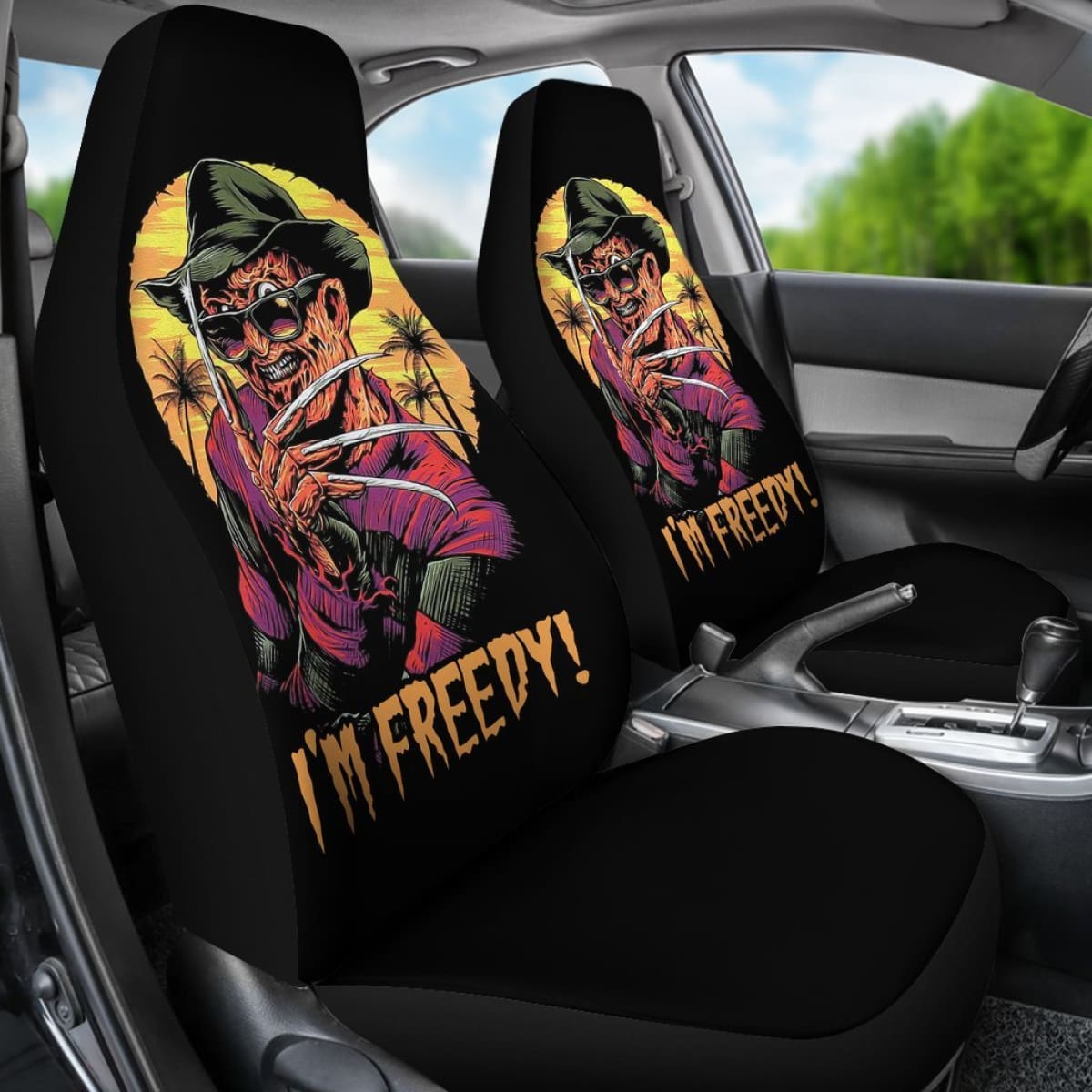 Freddy Krueger I'm Freddy Car Seat Covers Movie Fan Gift Universal Fit 103530