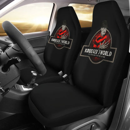 Freddy Krueger Krueger's World Car Seat Covers Movie Fan Gift Universal Fit 103530