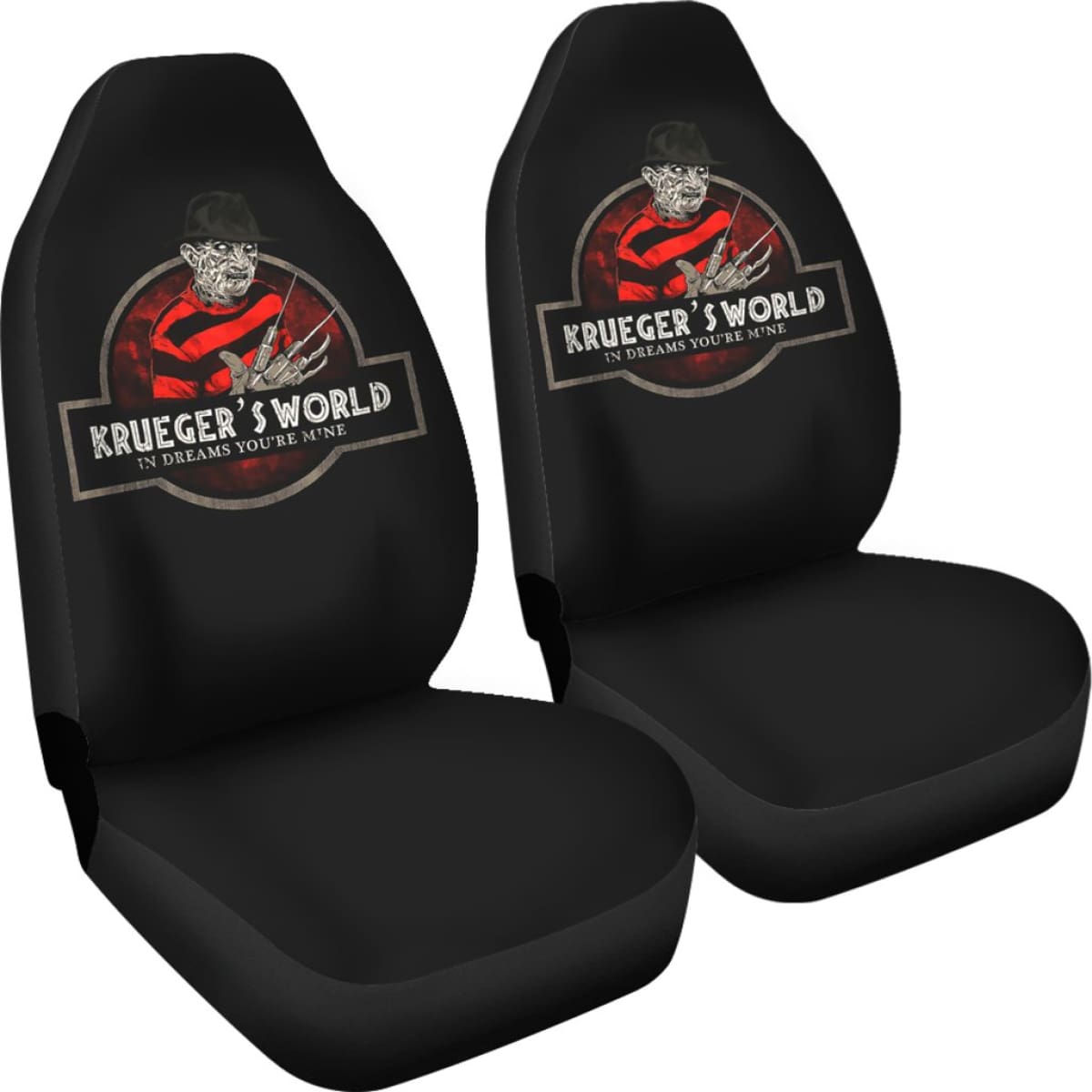 Freddy Krueger Krueger's World Car Seat Covers Movie Fan Gift Universal Fit 103530