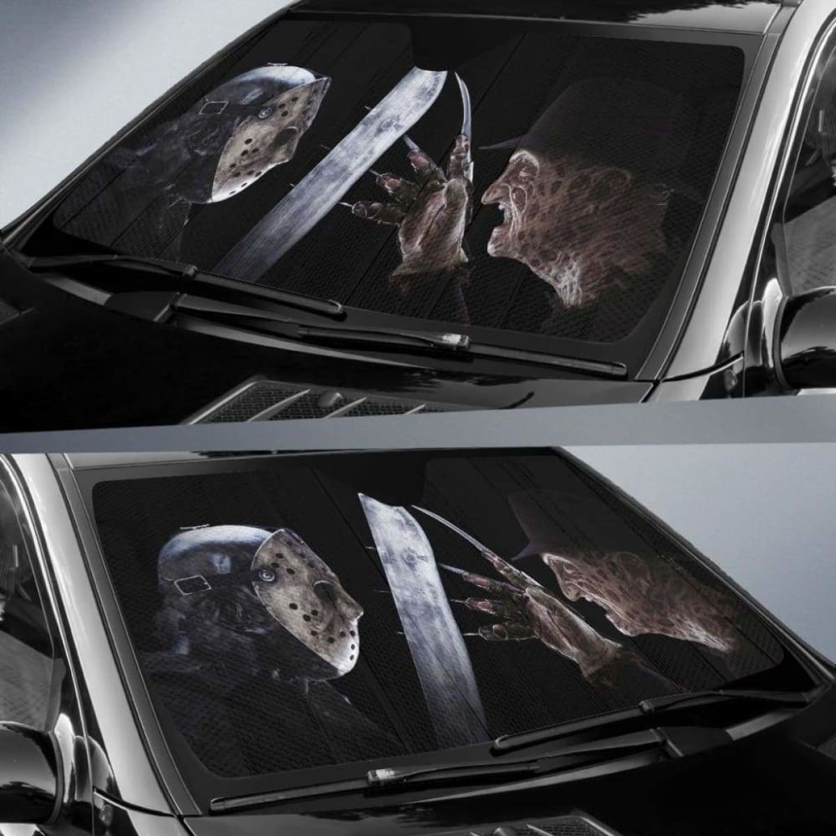 Freddy Vs Jason Car Auto Sun Shades Universal Fit 051312