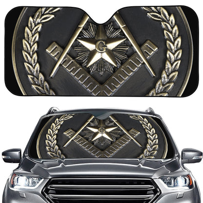 Freemasonry Medal Print Car Windshield Sun Shade