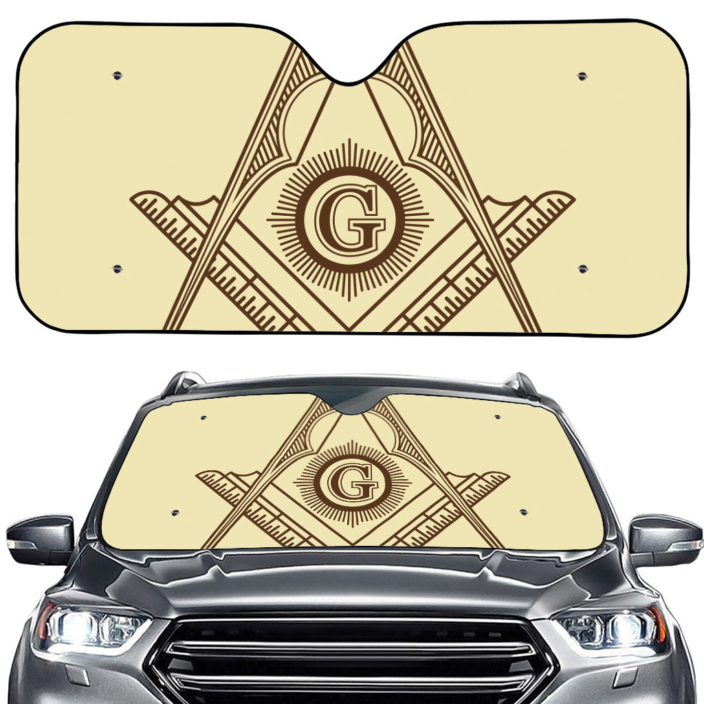 Freemasonry Symbol Print Car Windshield Sun Shade