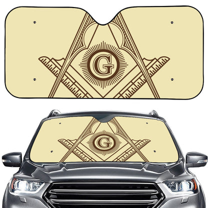 Freemasonry Symbol Print Car Windshield Sun Shade