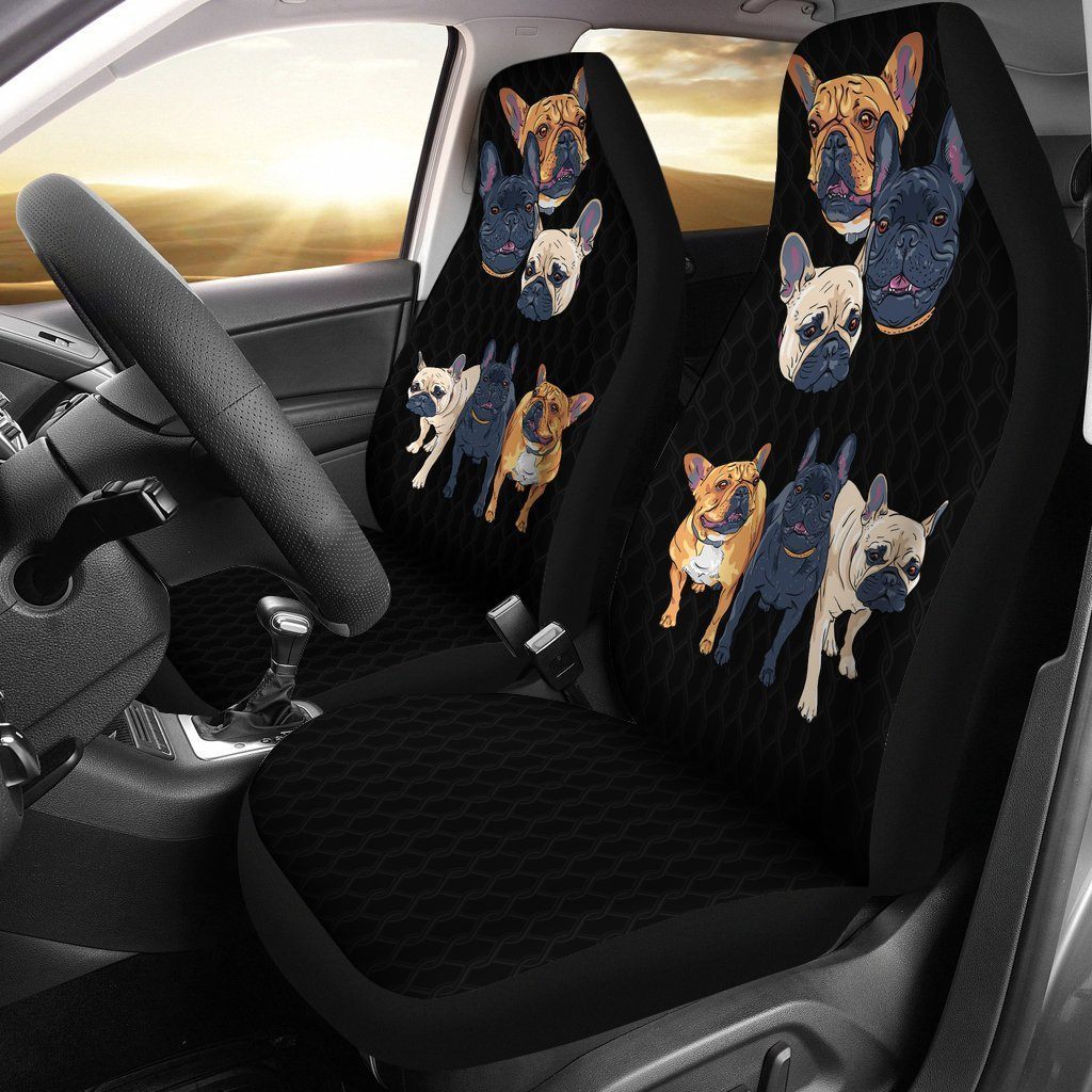 French Bulldog Car Seat Covers Custom Funny Car Accessories For Dog Lovers