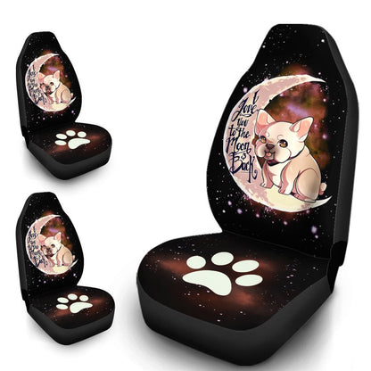French Bulldog Car Seat Covers I Love You To The Moon and Back Cute Idea Car Accessories