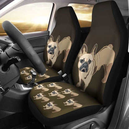French Bulldog Cartoon Car Seat Cover Universal Fit 052512