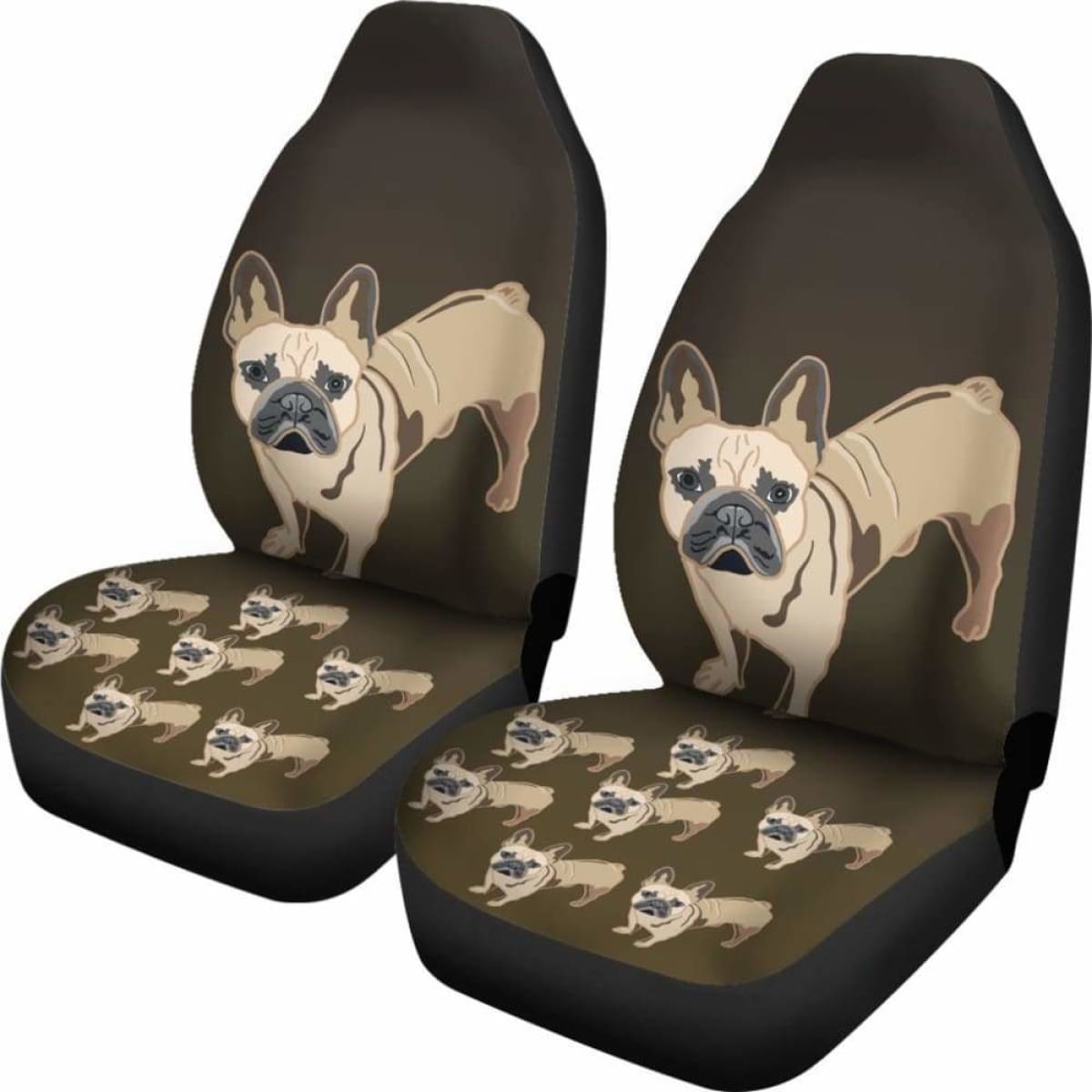 French Bulldog Cartoon Car Seat Cover Universal Fit 052512