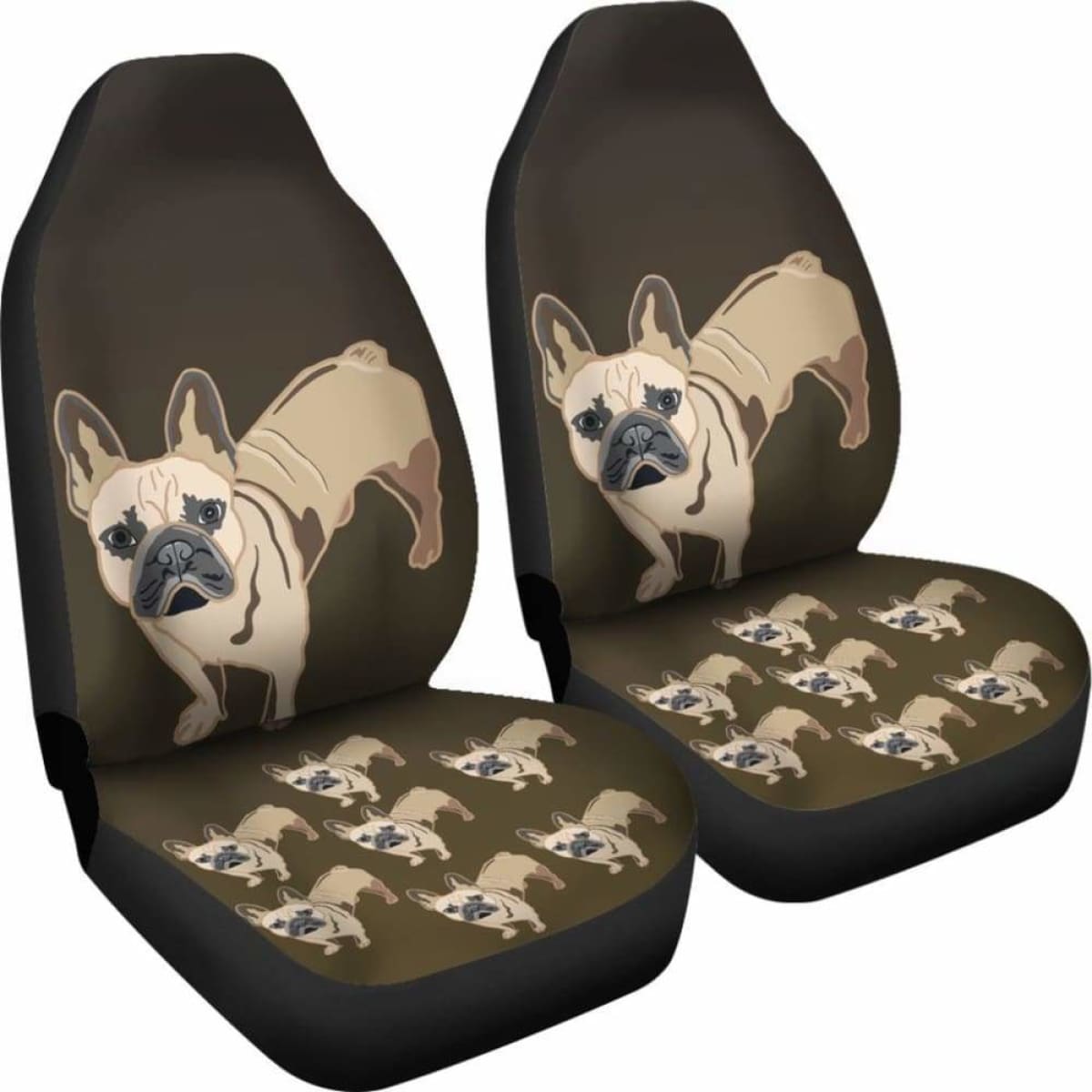 French Bulldog Cartoon Car Seat Cover Universal Fit 052512