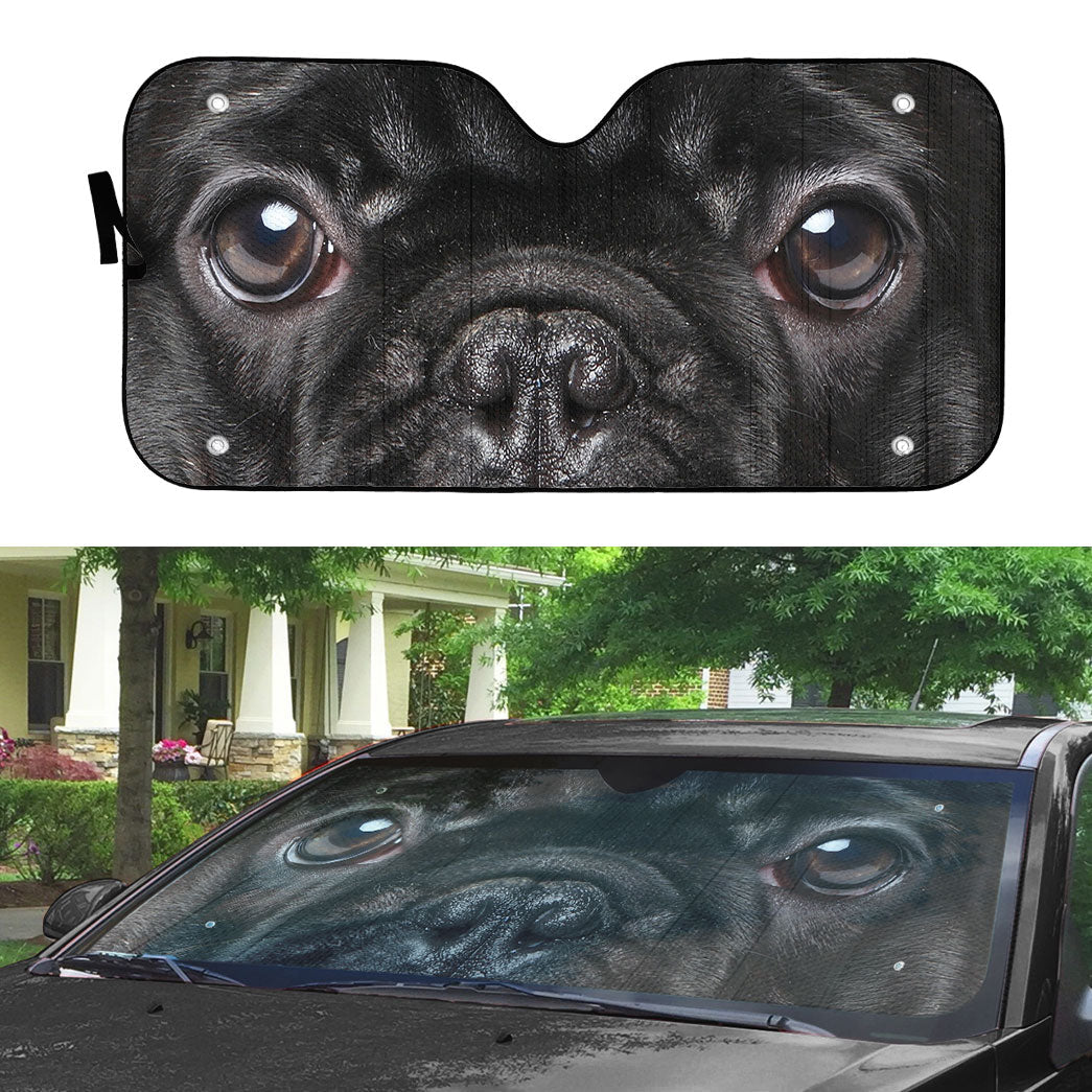 Gearhuman 3D French Bulldog Eyes Custom Car Auto Sunshade
