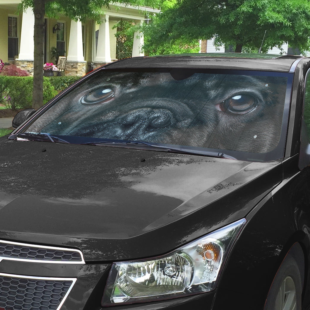 Gearhuman 3D French Bulldog Eyes Custom Car Auto Sunshade