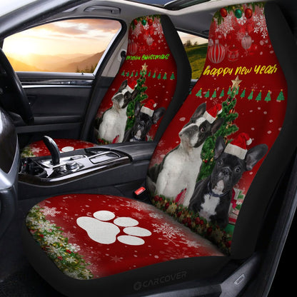 French Bulldogs Christmas Dog Car Seat Covers Custom Car Interior Accessories