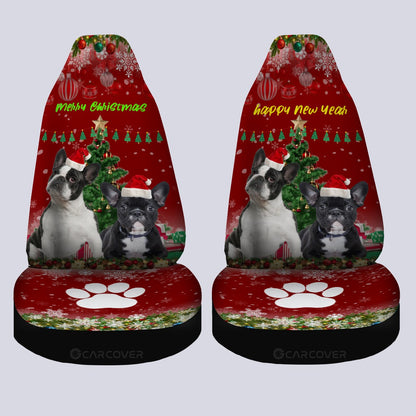 French Bulldogs Christmas Dog Car Seat Covers Custom Car Interior Accessories