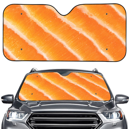 Fresh Salmon Print Car Windshield Sun Shade