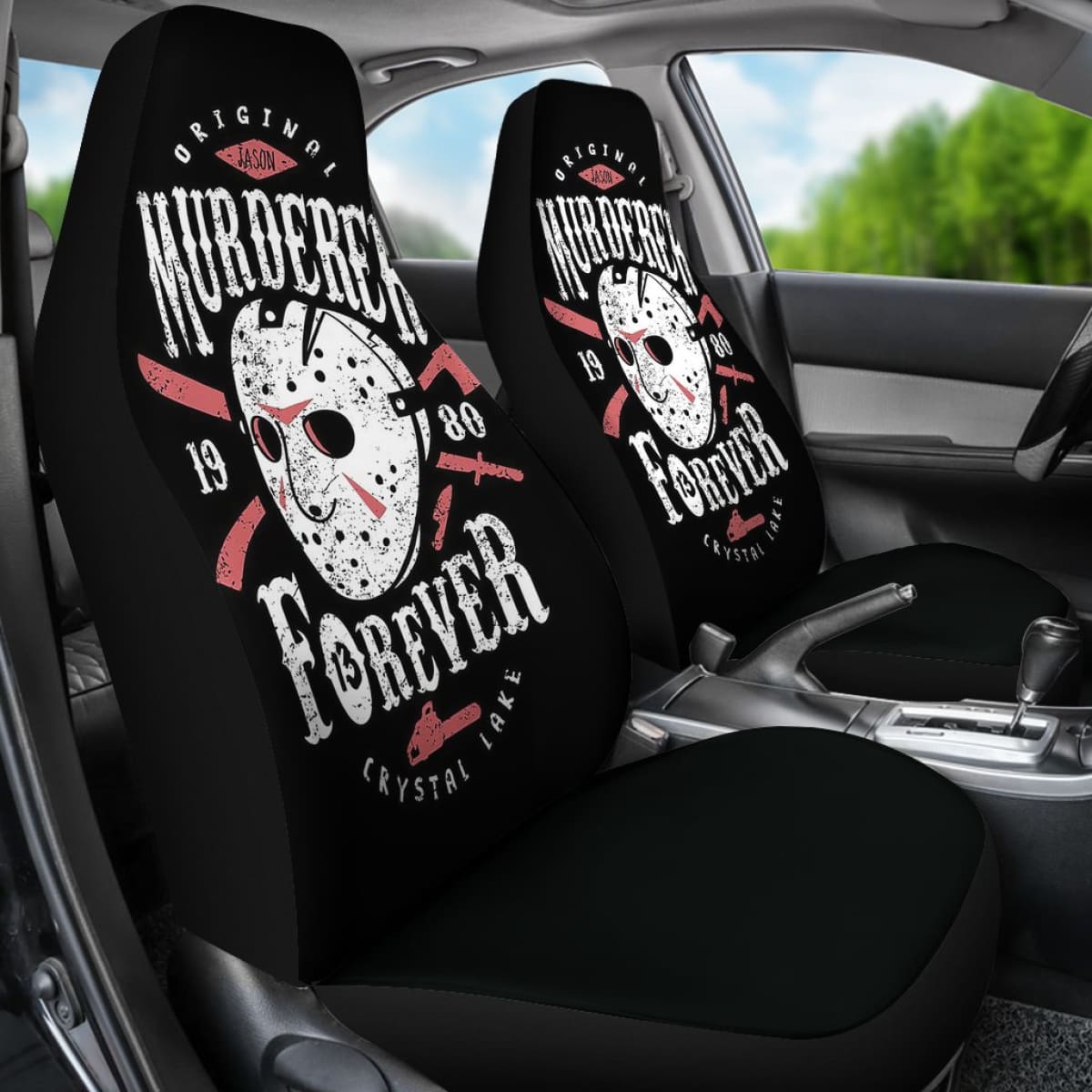 Friday The 13th Jason Voorhees Art Car Seat Covers Movie Fan Gift Universal Fit 103530