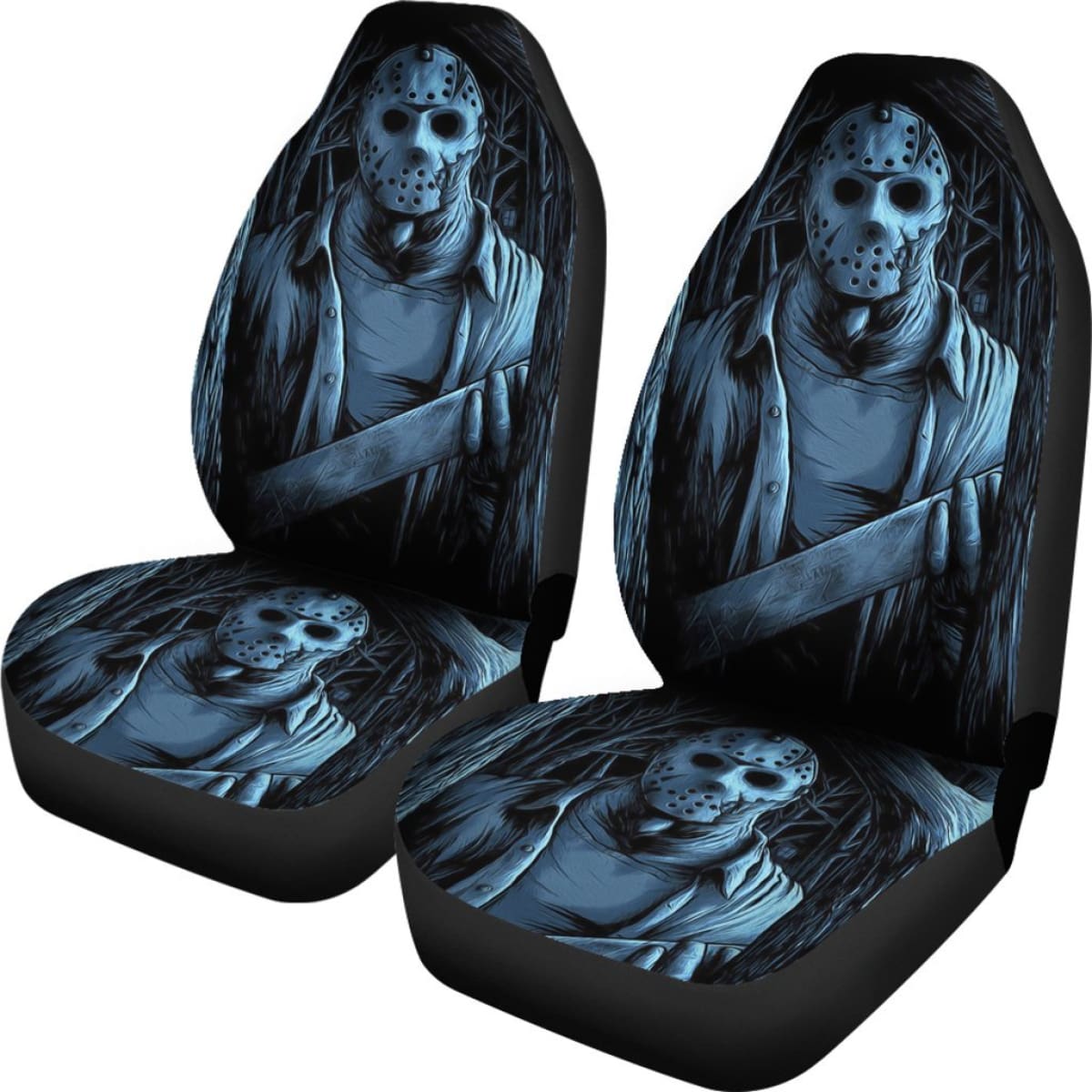 Friday The 13th Jason Voorhees Car Seat Covers Movie Fan Gift Universal Fit 103530
