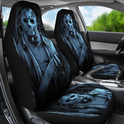 Friday The 13th Jason Voorhees Car Seat Covers Movie Fan Gift Universal Fit 103530