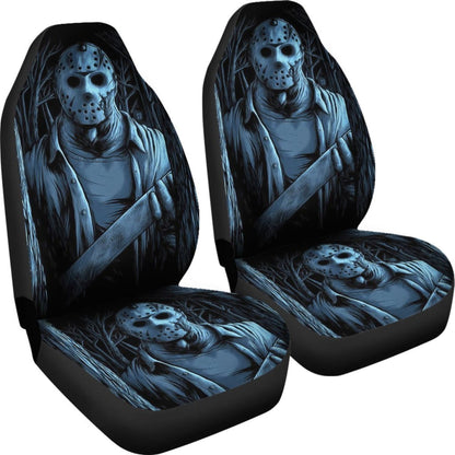 Friday The 13th Jason Voorhees Car Seat Covers Movie Fan Gift Universal Fit 103530